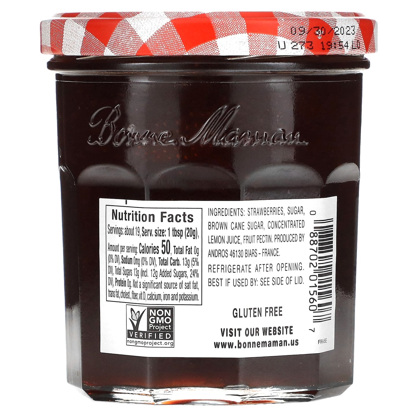 Authentic Bonne Maman Strawberry Preserves, 13 oz (370g) - Image 2