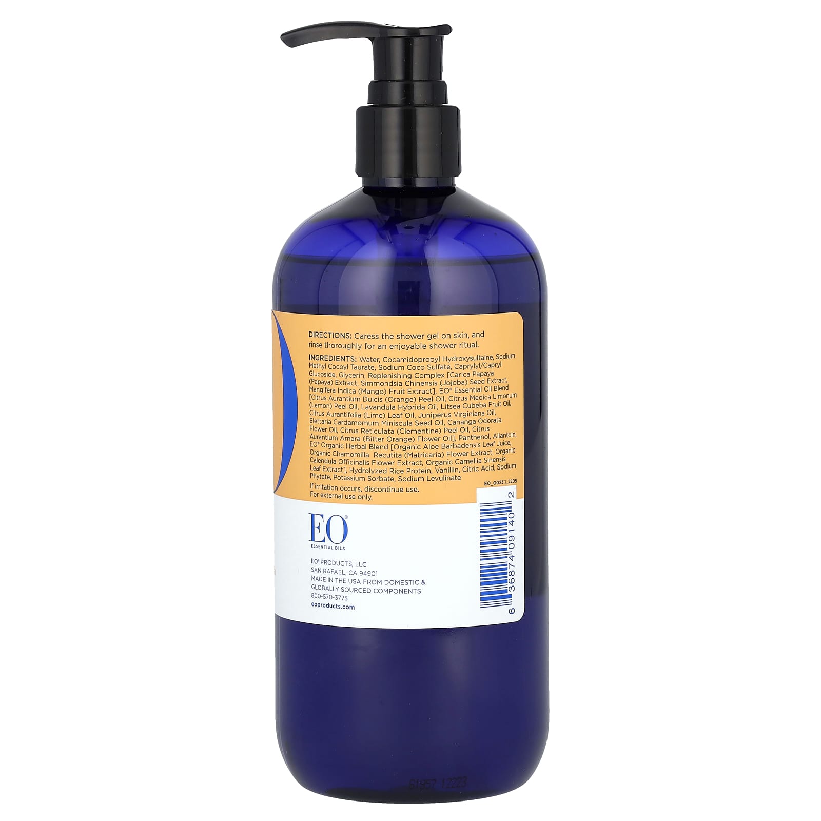 UpLift Shower Gel by EO Products - Orange Blossom Vanilla, 473ml - Image 2