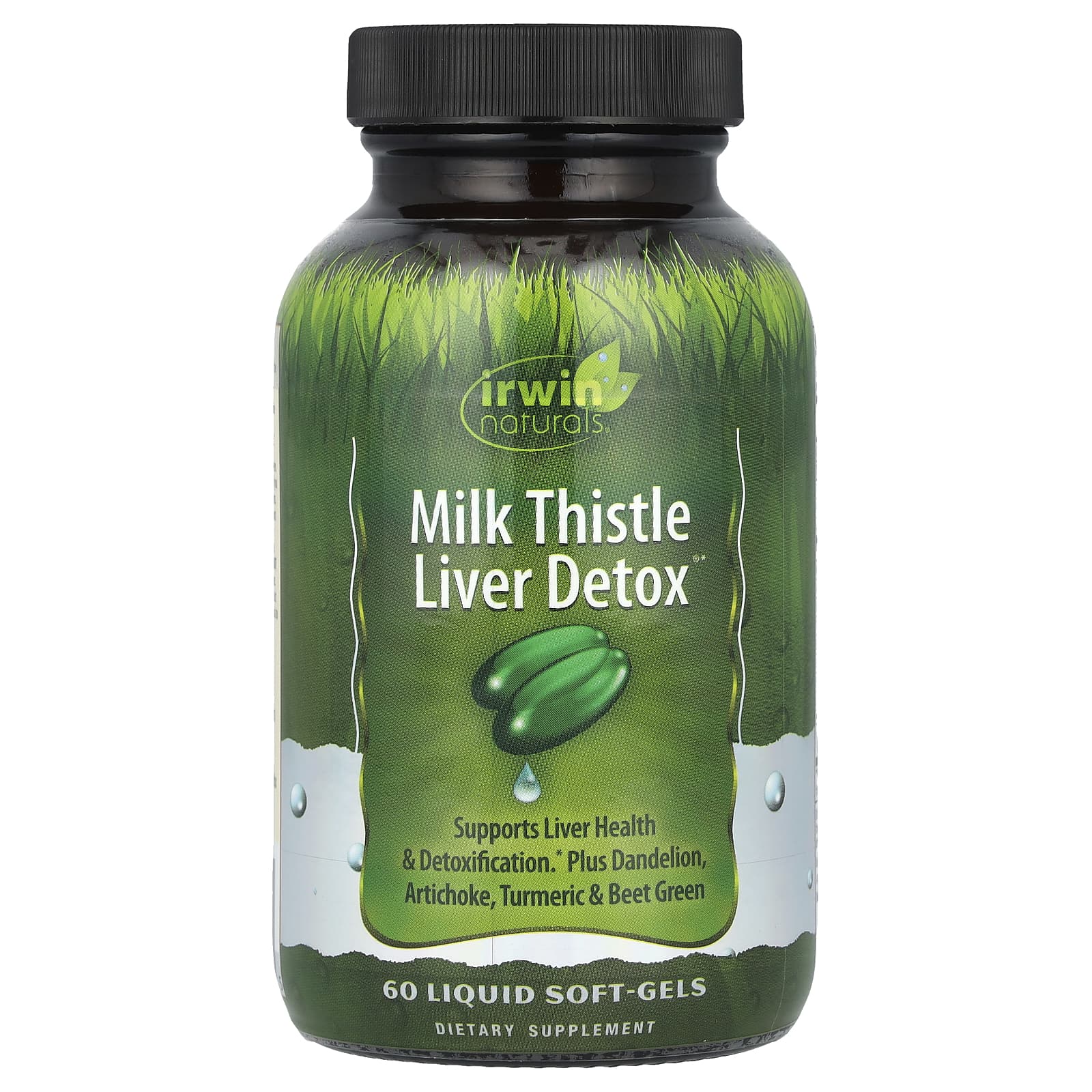 Irwin Naturals Liver Detox Supplement with Milk Thistle, Turmeric & Dandelion - Image 1