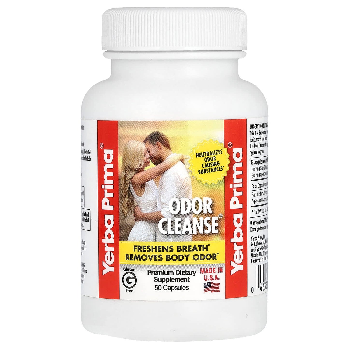 Yerba Prima, Odor Cleanse, 50 Capsules (75 mg per Capsule) - Image 1