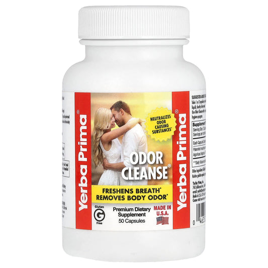 Yerba Prima, Odor Cleanse, 50 Capsules (75 mg per Capsule) - Image 1