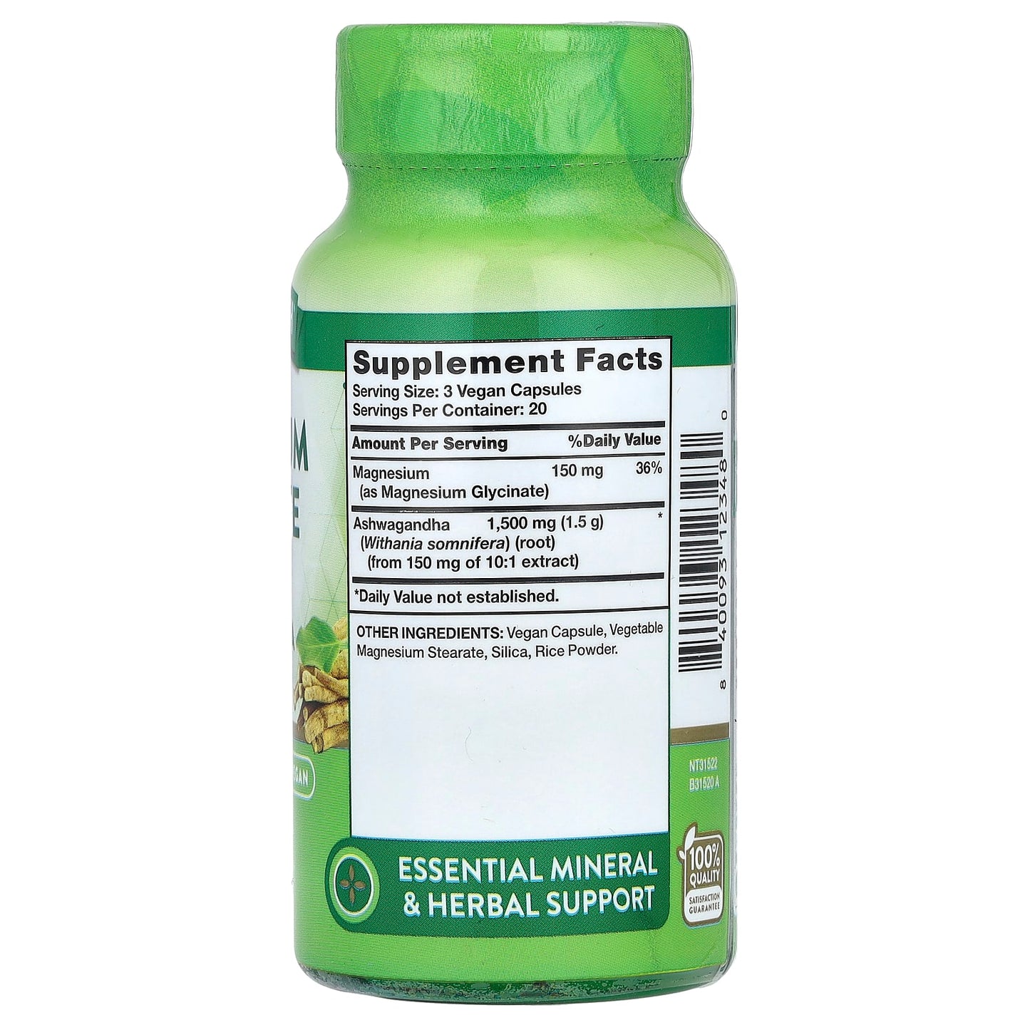 Nature's Truth, Magnesium Glycinate Plus Ashwagandha, 60 Capsules - Image 2
