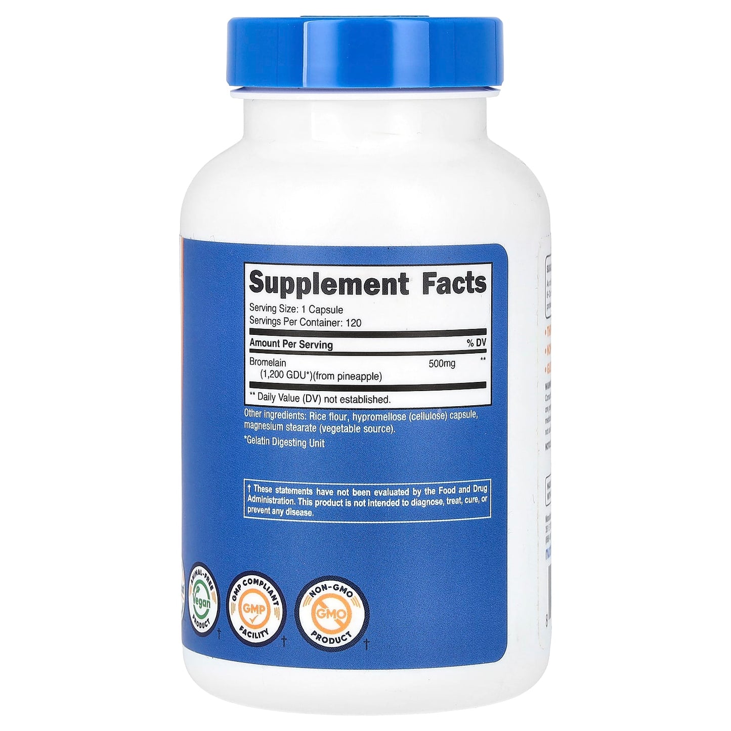 Nutricost, Bromelain, 500 mg, 120 Capsules - Image 2