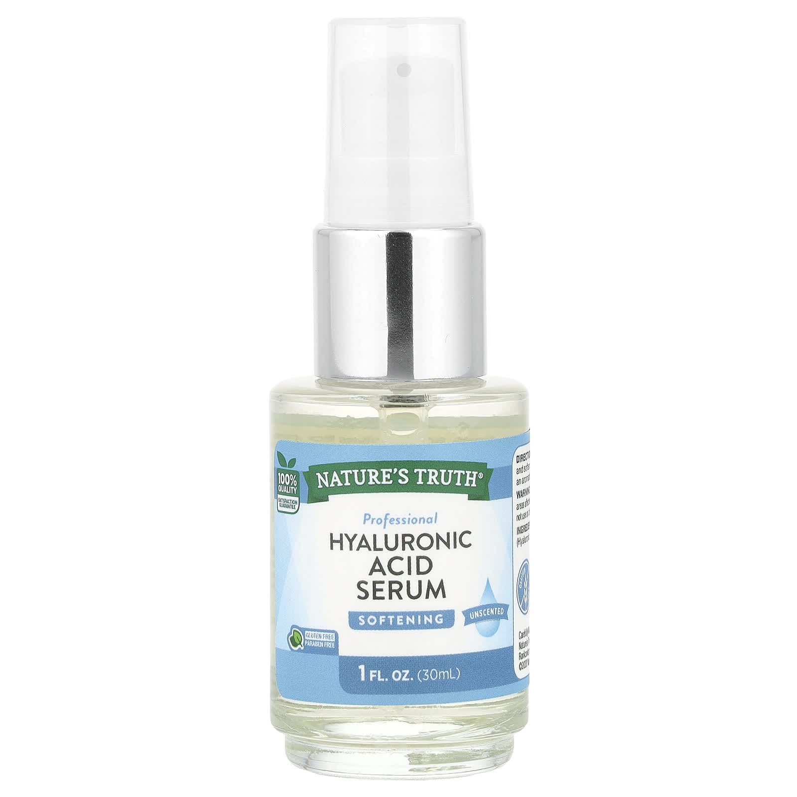 Nature's Truth, Hyaluronic Acid Serum, Unscented, 1 fl oz (30 ml) - Image 1