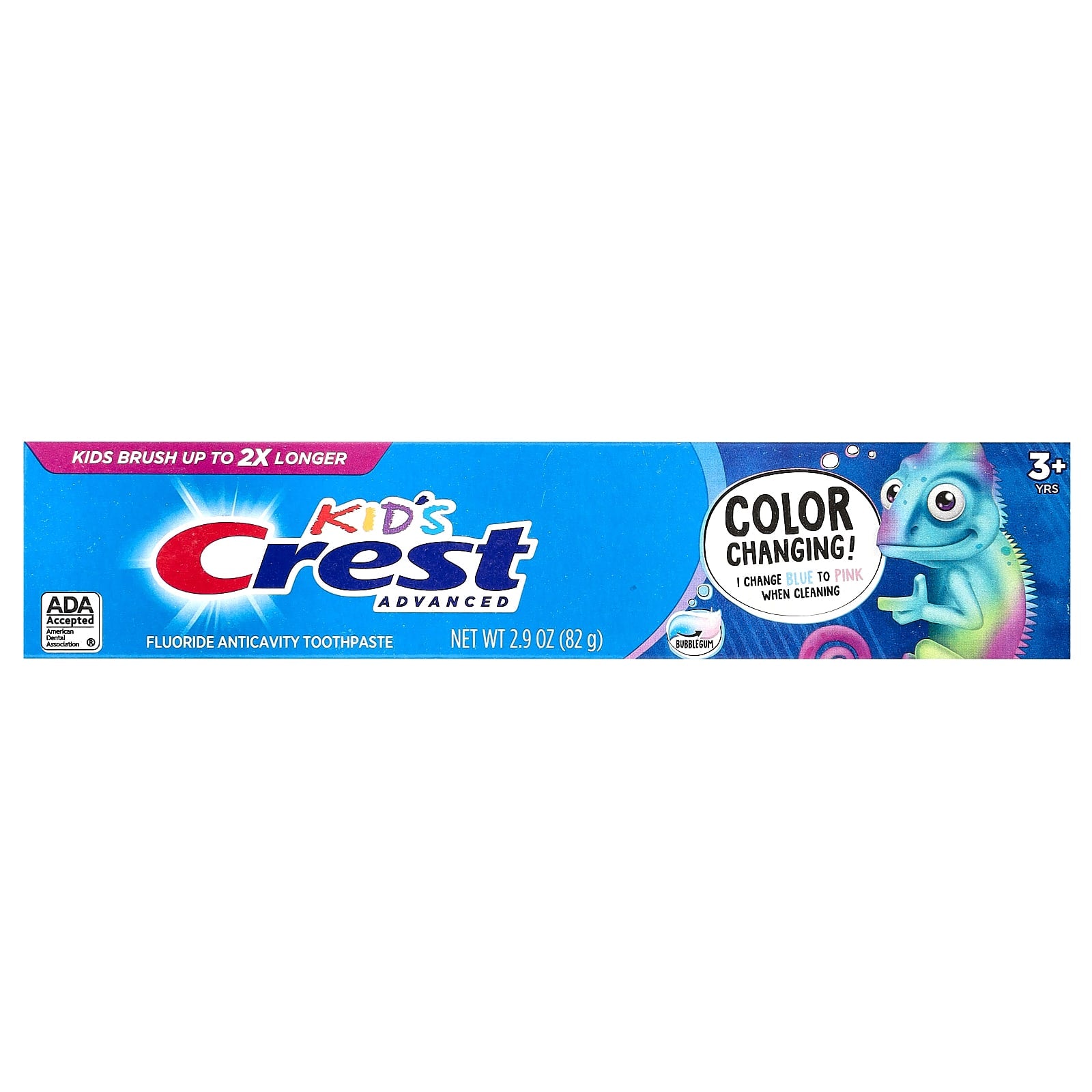 Crest Kid's Advanced Fluoride Toothpaste, 3+ Years, Bubblegum, 2.9 oz - Image 2