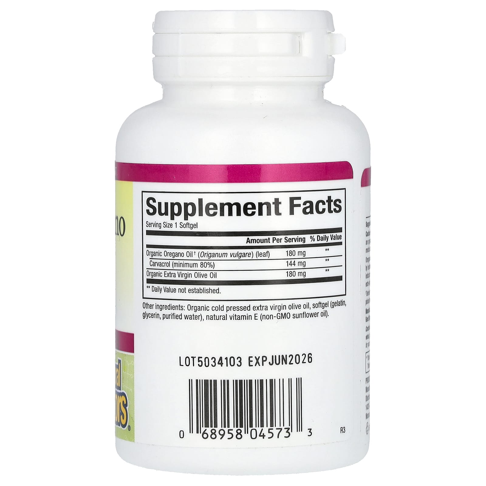 Natural Factors, Oil Of Oregano, 180 mg, 30 Softgels - Image 2