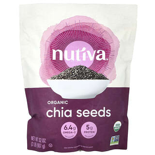 Organic Chia Seed by Nutiva - 32 oz, USDA Certified
