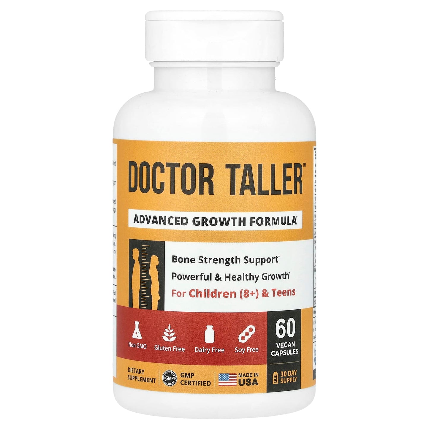 NuBest, Doctor Taller™, Advanced Growth Formula, Children 8+ & Teens, 60 Vegan Capsules - Image 1