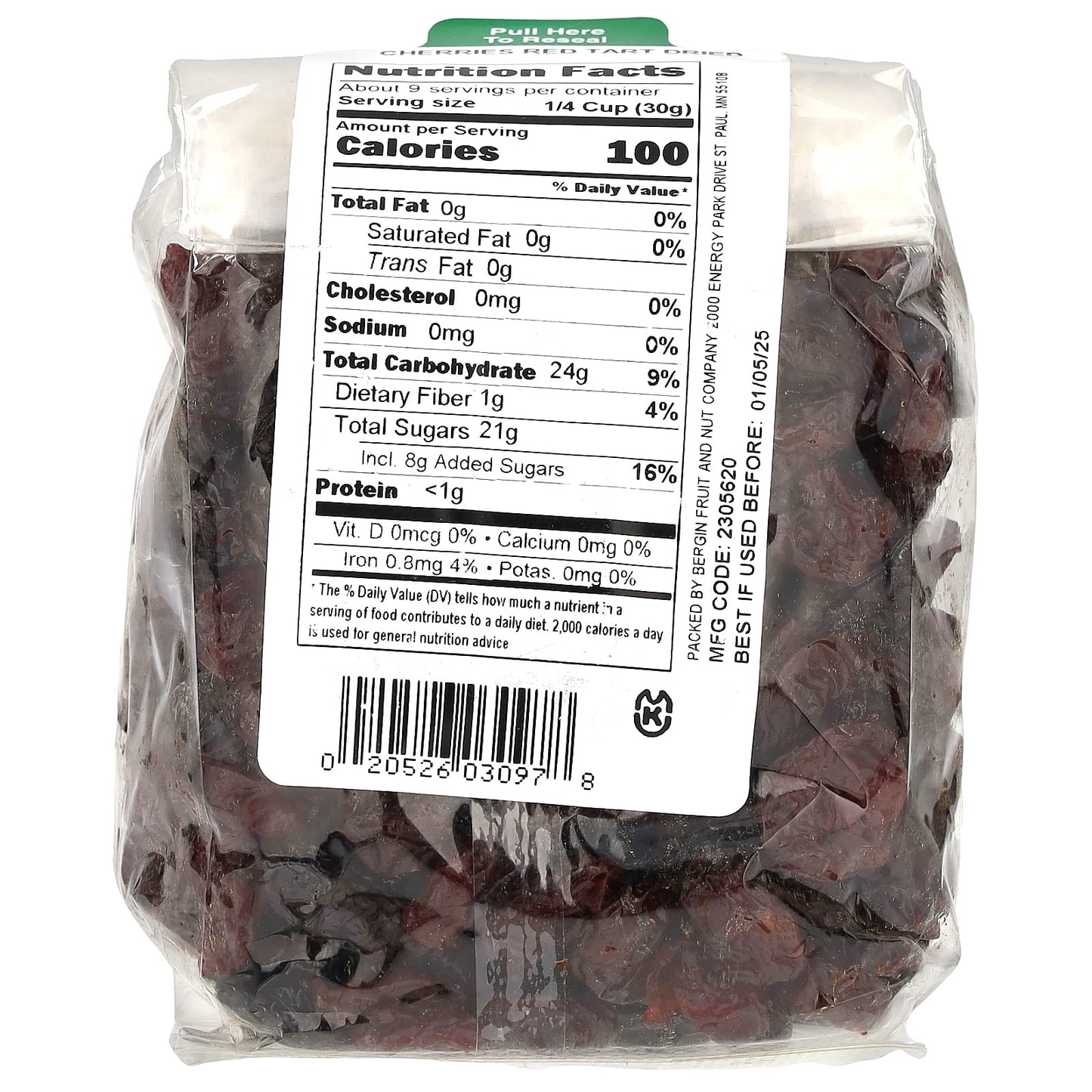 Vibrant Dried Cherries by Bergin Fruit and Nut Company - 10 oz (283g) - Image 2