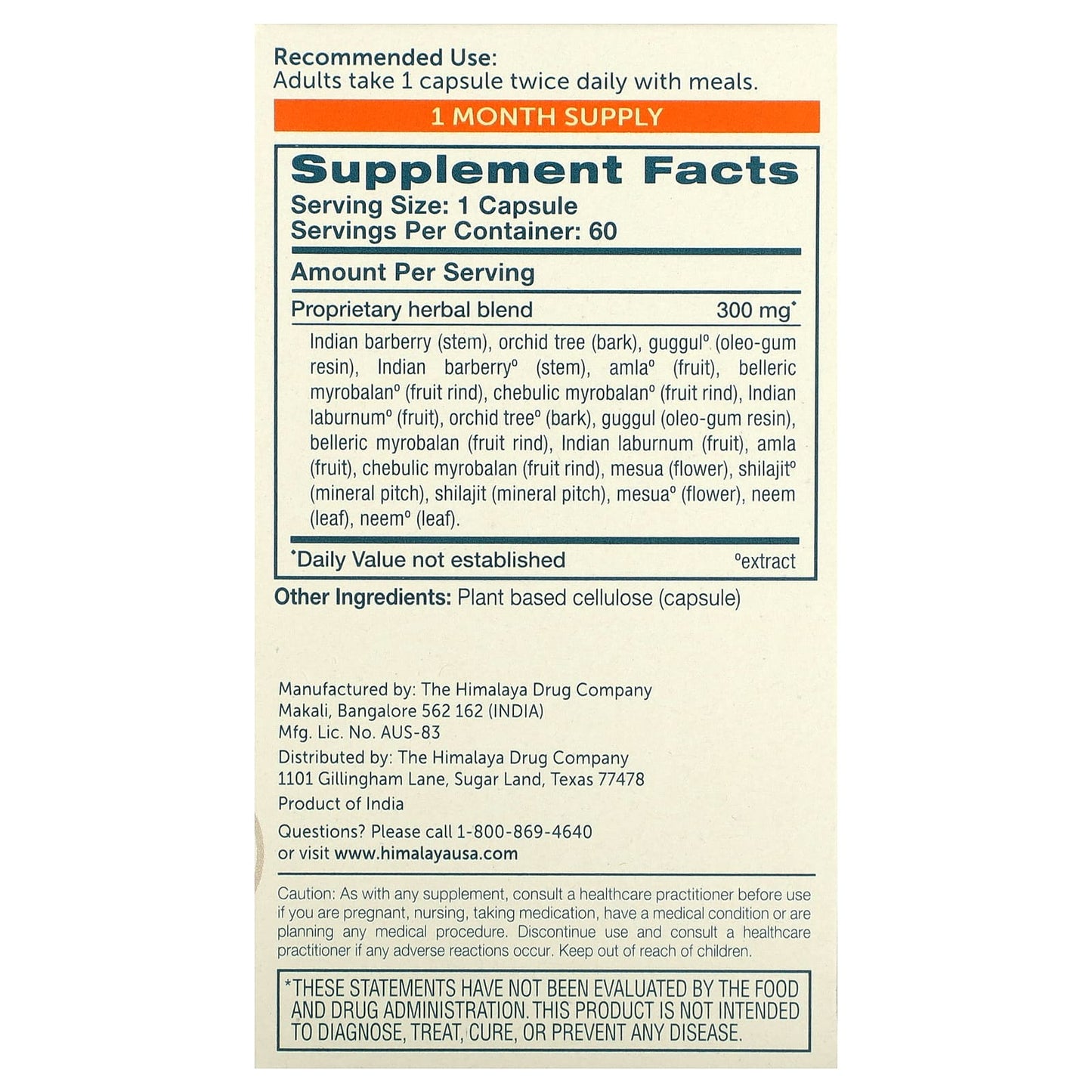 Himalaya VeinCare for Healthy Circulation, 60 Veg Capsules - Image 2