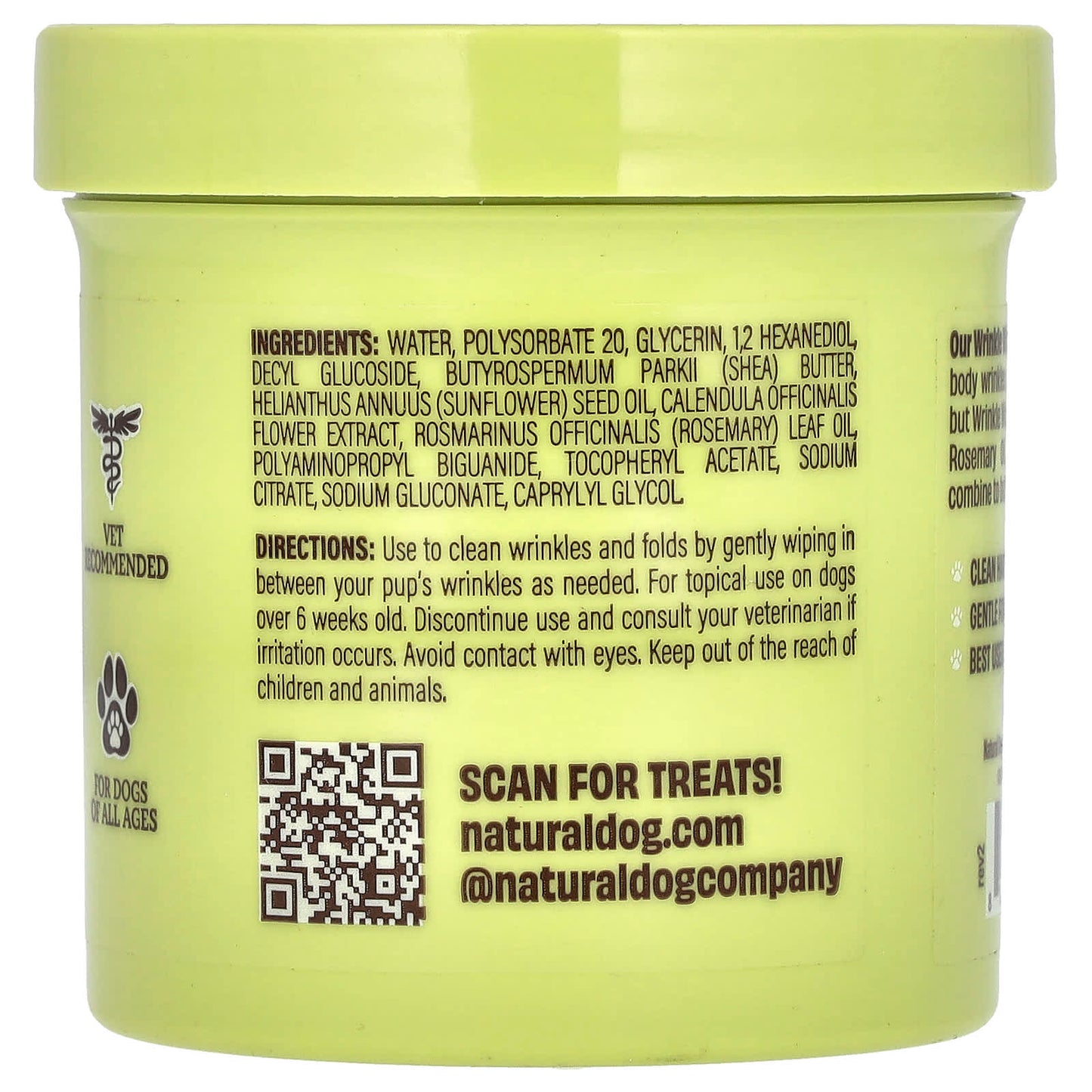 Natural Dog Company, Wrinkle Wipes, For Dogs, All Ages, 50 Count - Image 2