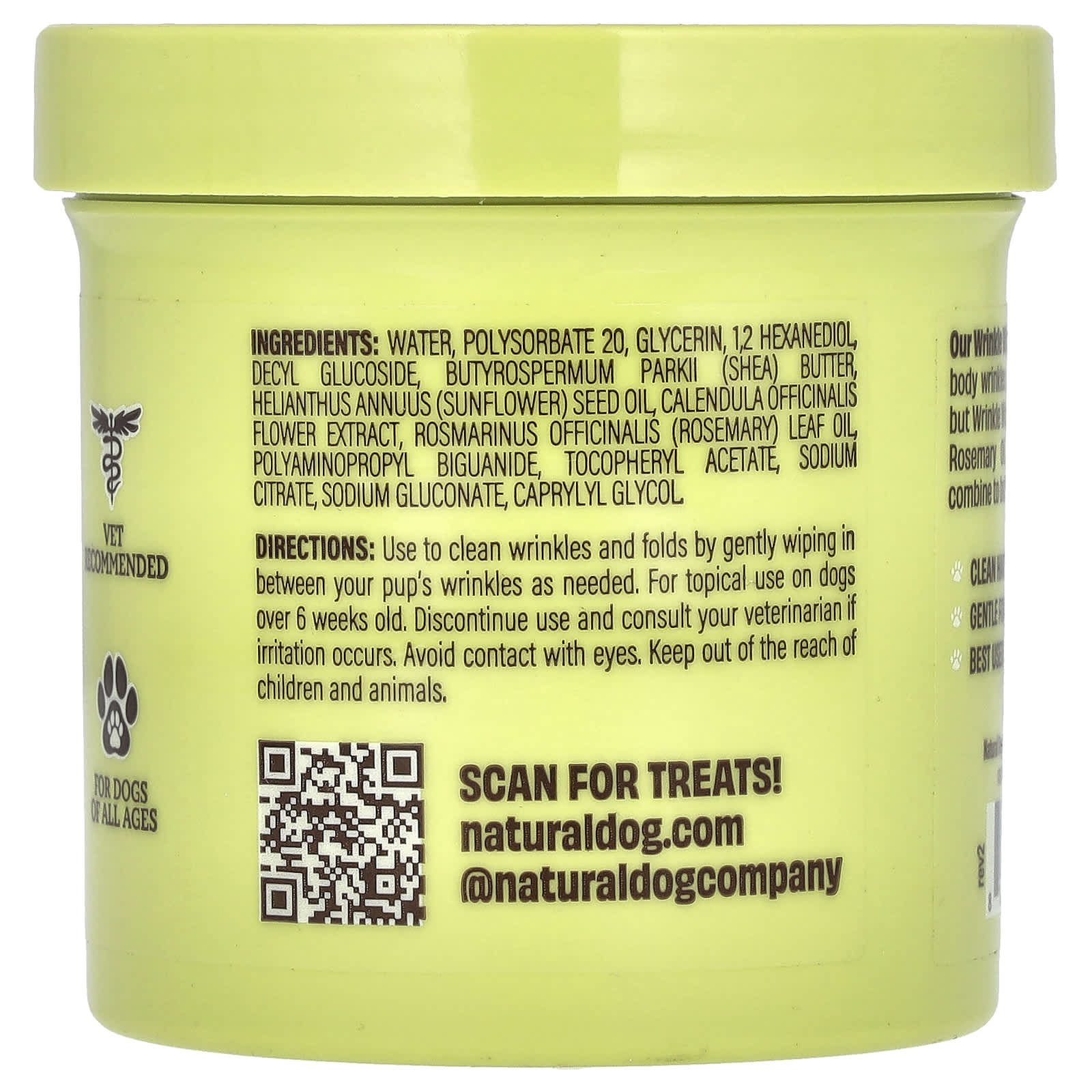 Natural Dog Company, Wrinkle Wipes, For Dogs, All Ages, 50 Count - Image 2
