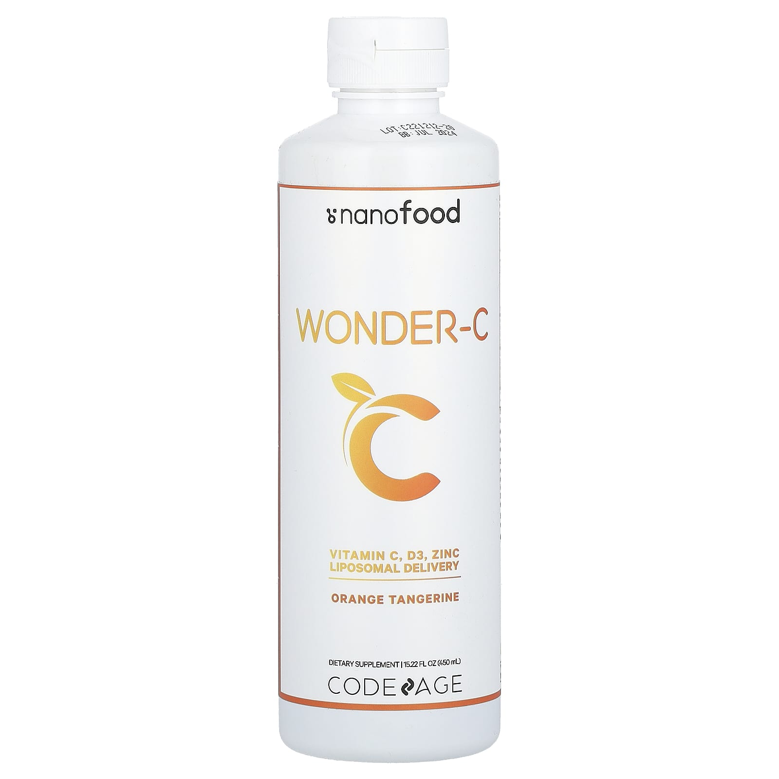Boost Immunity with CodeAge Nanofood Wonder-C - 15.22 fl oz (450 ml) - Image 1