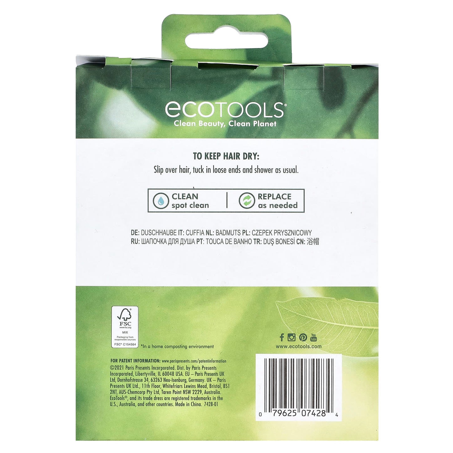 Eco-Friendly Shower Cap by EcoTools | Keep Hair Dry on No-Wash Days - Image 2