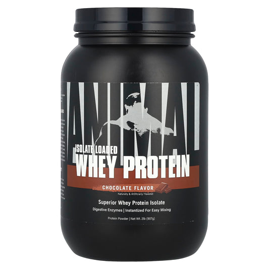 Loaded Whey Protein Powder, Chocolate, Animal Isolate, 2 lb (907 g) - Image 1