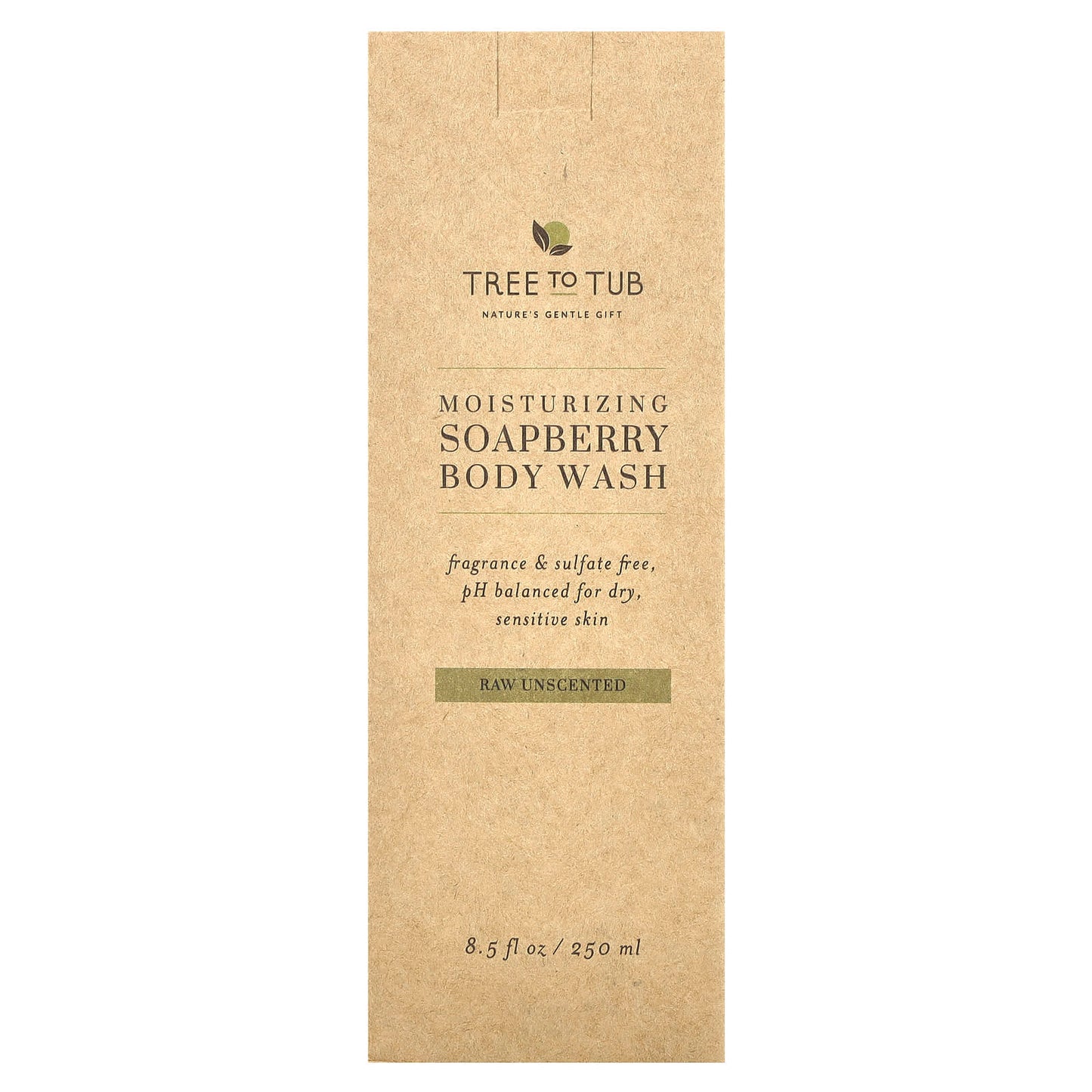 Tree To Tub, Moisturizing Soapberry Body Wash, Raw Unscented , 8.5 fl oz (250 ml) - Image 2