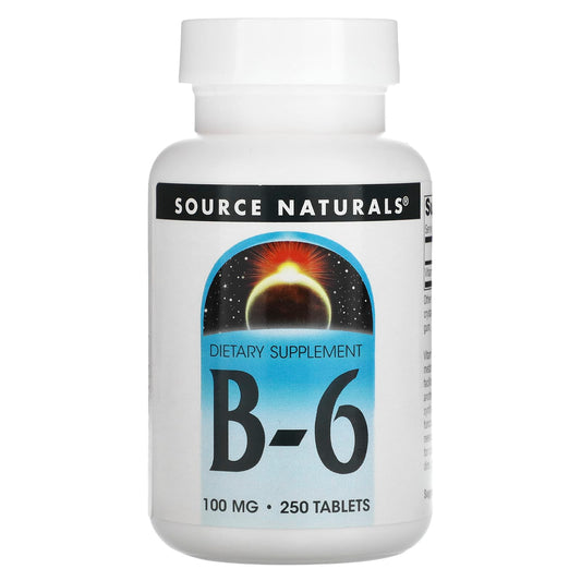 Source Naturals, B-6, 250 Tablets - Image 1