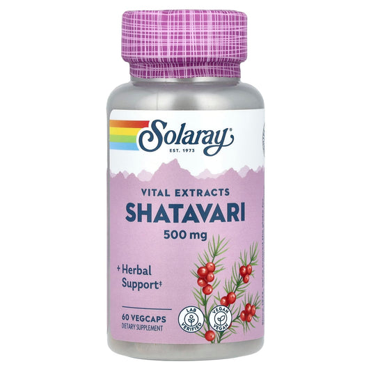 Solaray, Vital Extracts, Shatavari, 500 mg, 60 VegCaps - Image 1