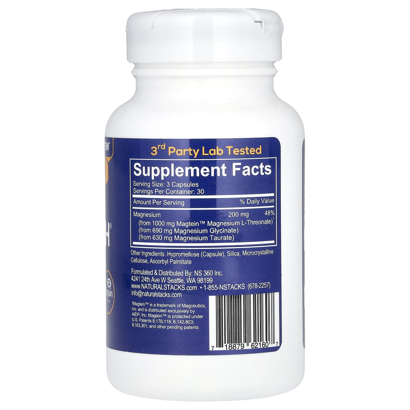 Natural Stacks, MagTech®, Magnesium Complex, 90 Vegetarian Capsules (66.6 mg per Capsule) - Image 2