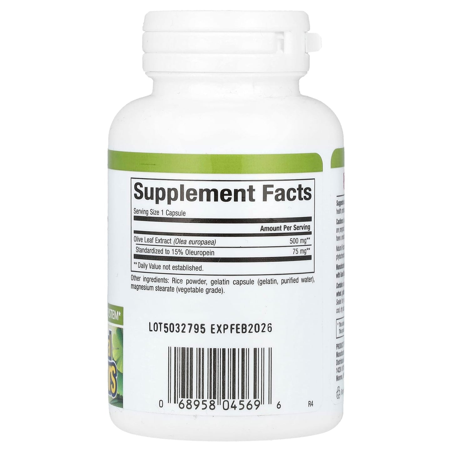 Natural Factors, HerbalFactors, Olive Leaf, 500 mg, 60 Capsules - Image 2