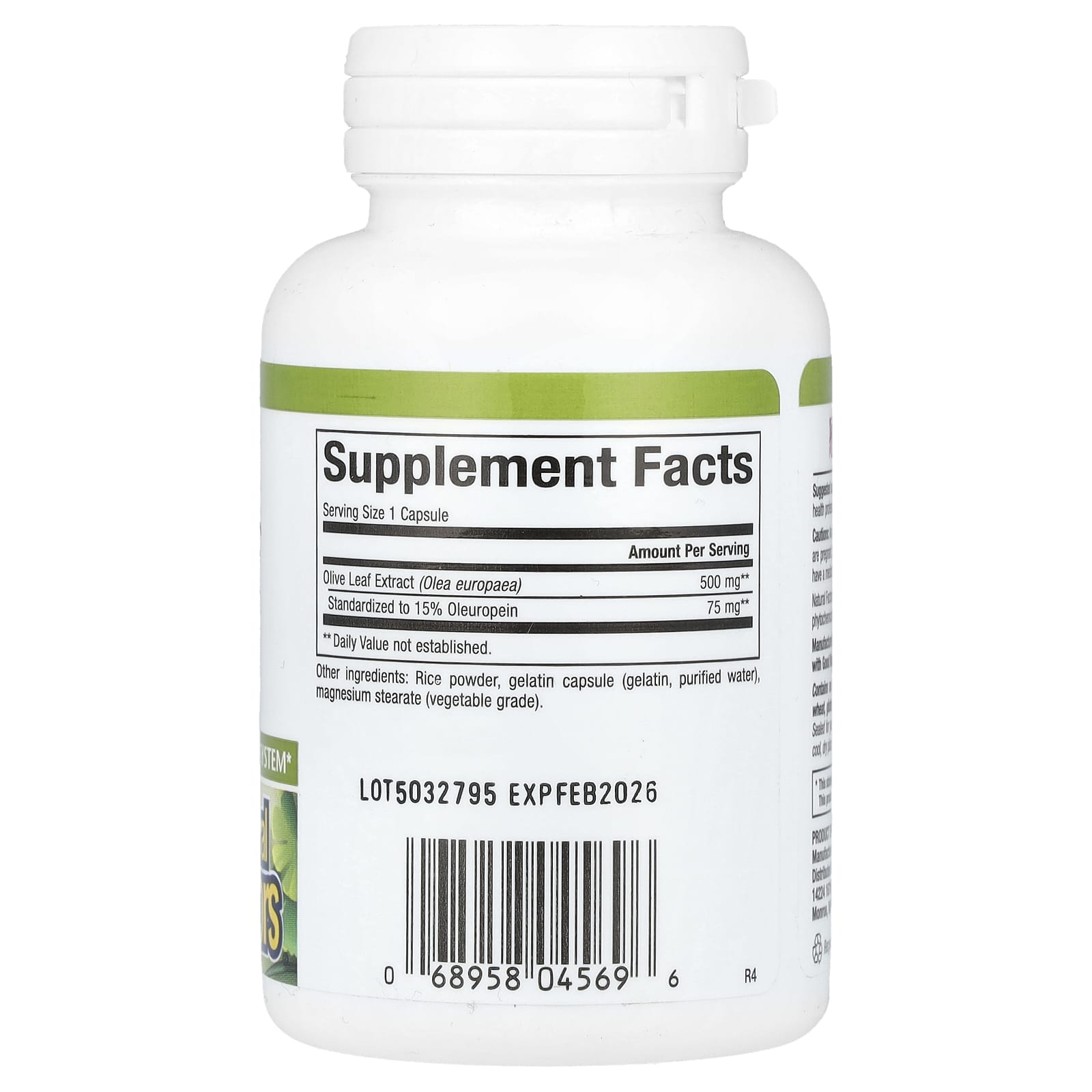 Natural Factors, HerbalFactors, Olive Leaf, 500 mg, 60 Capsules - Image 2
