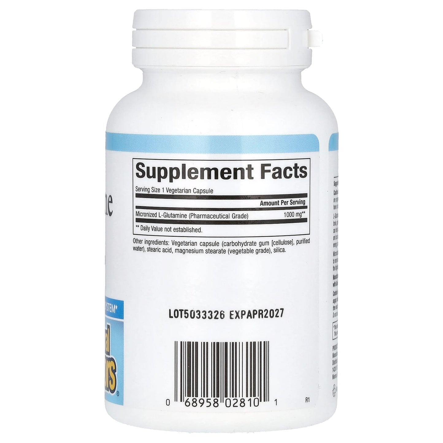 Natural Factors, Micronized L-Glutamine, 1,000 mg, 90 Vegetarian Capsules - Image 2