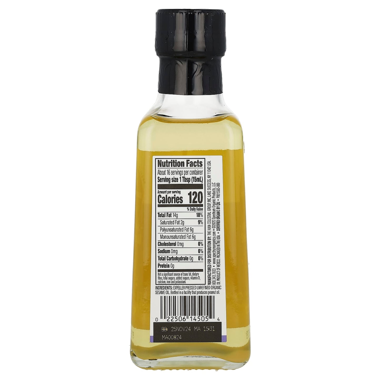 Spectrum Culinary, Organic Sesame Oil, Unrefined , 8 fl oz (236 ml) - Image 2