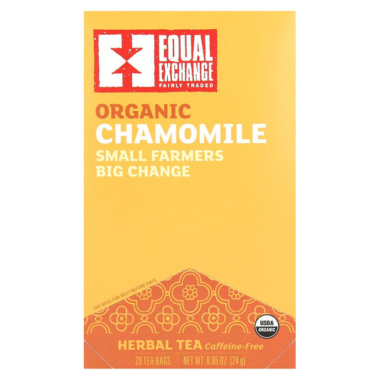 Organic Chamomile Tea - Fair Trade, USDA Organic, 20 Tea Bags - Image 1