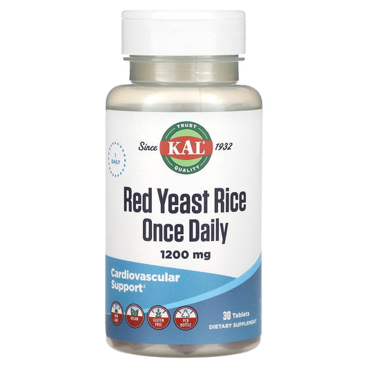 KAL, Red Yeast Rice, 1,200 mg, 30 Tablets - Image 1