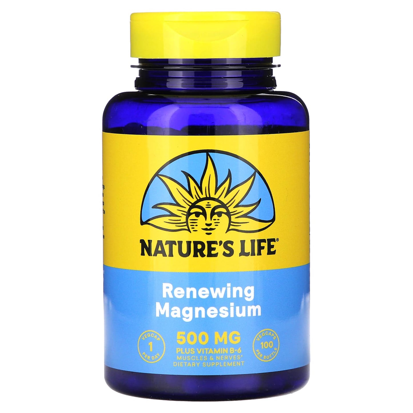 Nature's Life, Renewing Magnesium, 500 mg, 100 Vegcaps - Image 1