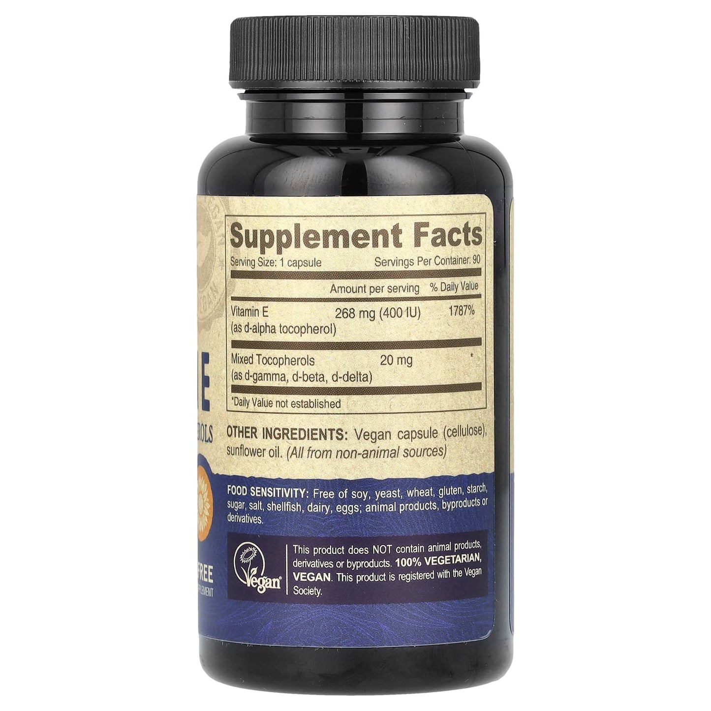 Vegan Vitamin E Dietary Supplement with Sunflower Oil - 400 IU, Non-GMO, Soy-Free - Image 2