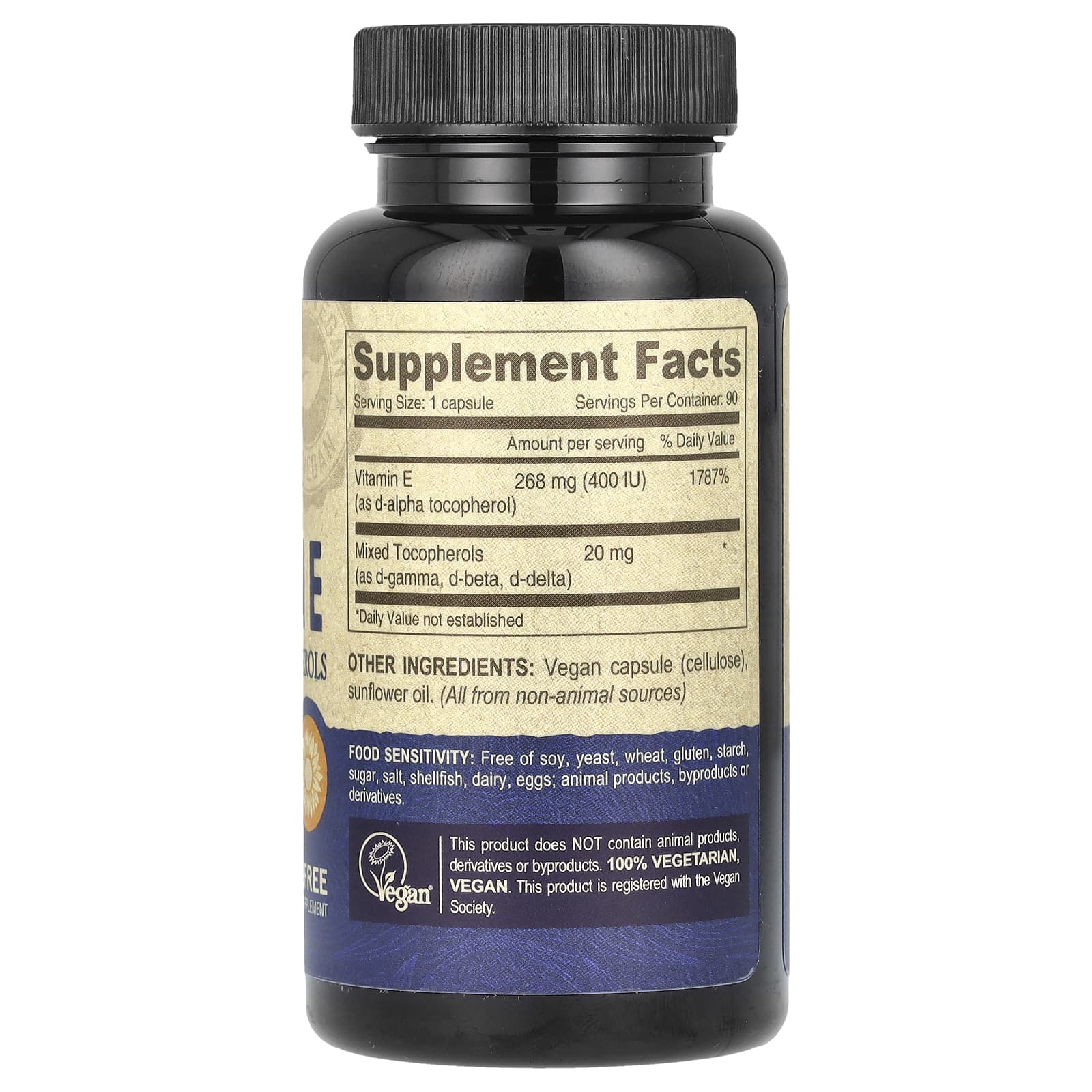 Vegan Vitamin E Dietary Supplement with Sunflower Oil - 400 IU, Non-GMO, Soy-Free - Image 2
