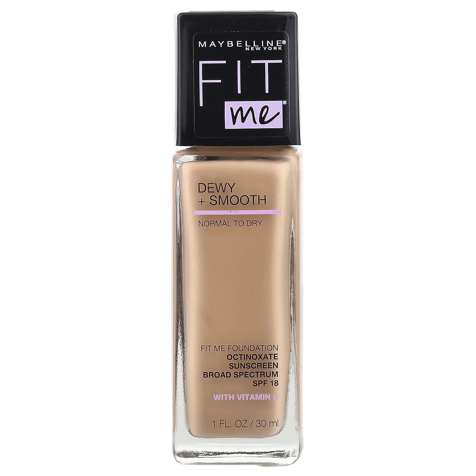 Maybelline, Fit Me®, Dewy + Smooth Foundation, 115 Ivory, 1 fl oz (30 ml) - Image 1