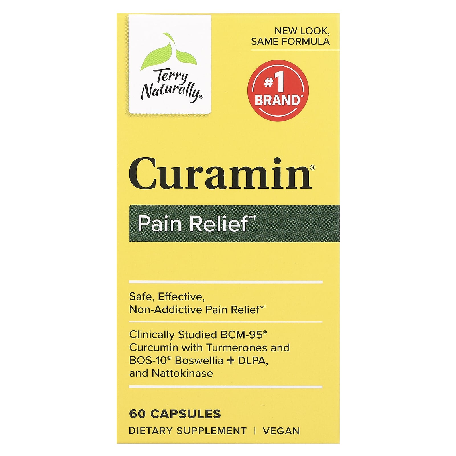 Terry Naturally, Curamin, Pain Relief, 60 Capsules - Image 1
