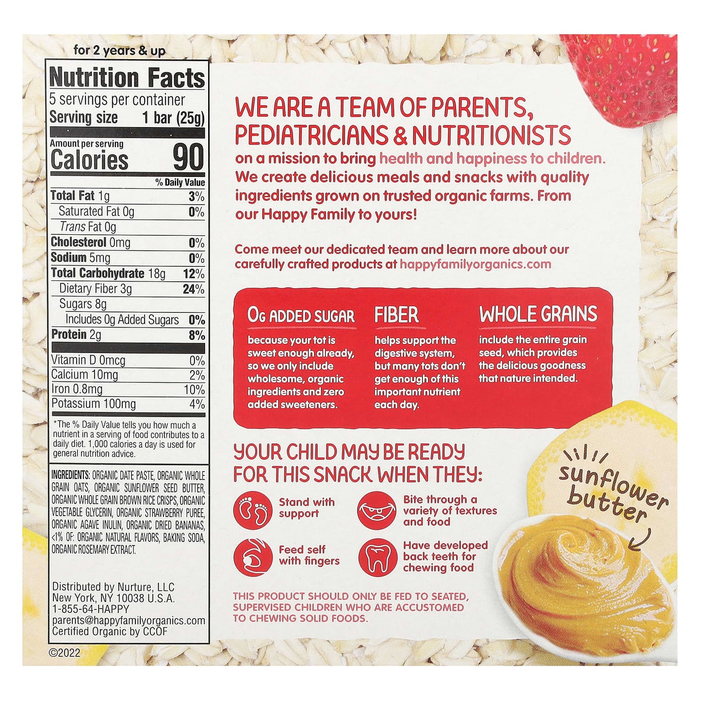 Organic Oat Bars for Kids - Happy Family Superfoods - Image 2