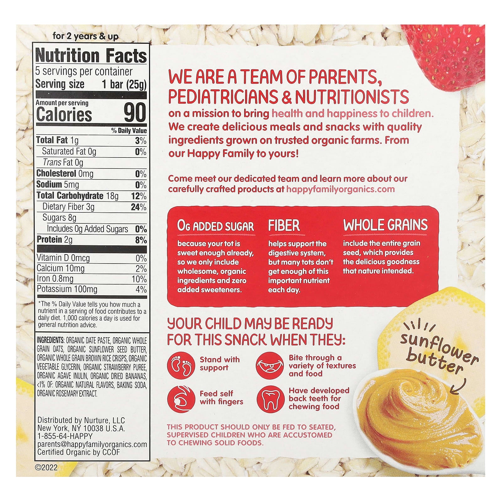 Organic Oat Bars for Kids - Happy Family Superfoods - Image 2