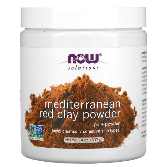 NOW Foods, Solutions, Mediterranean Red Clay Powder, 14 oz (397 g) - Image 1