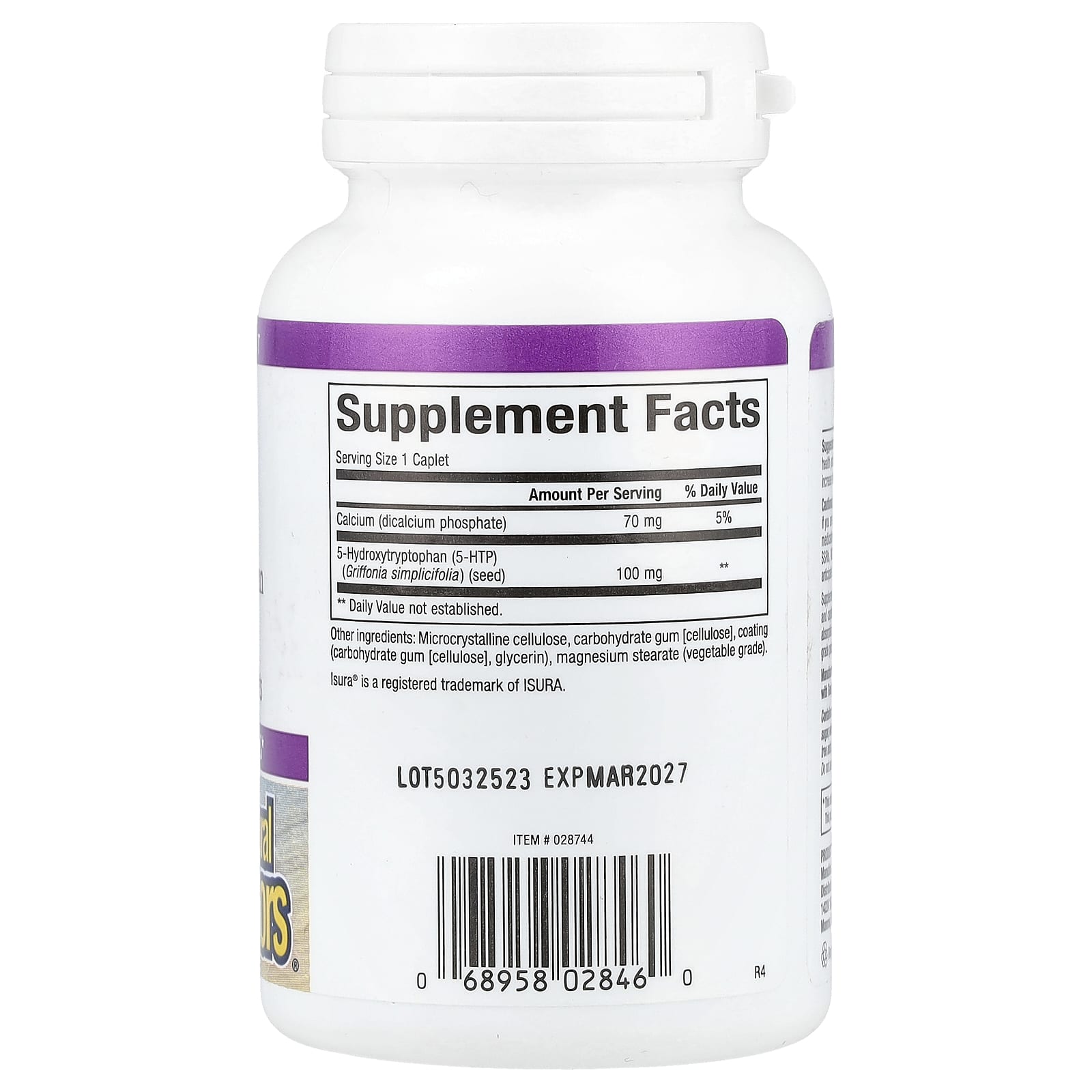 Natural Factors, Stress-Relax, 5-HTP, 100 mg, 120 Time Release Caplets - Image 2