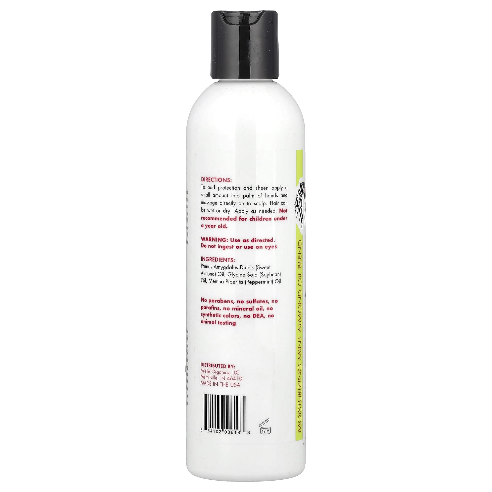 Mielle, Almond Oil Blend, Mint, 8 fl oz (240 ml) - Image 2