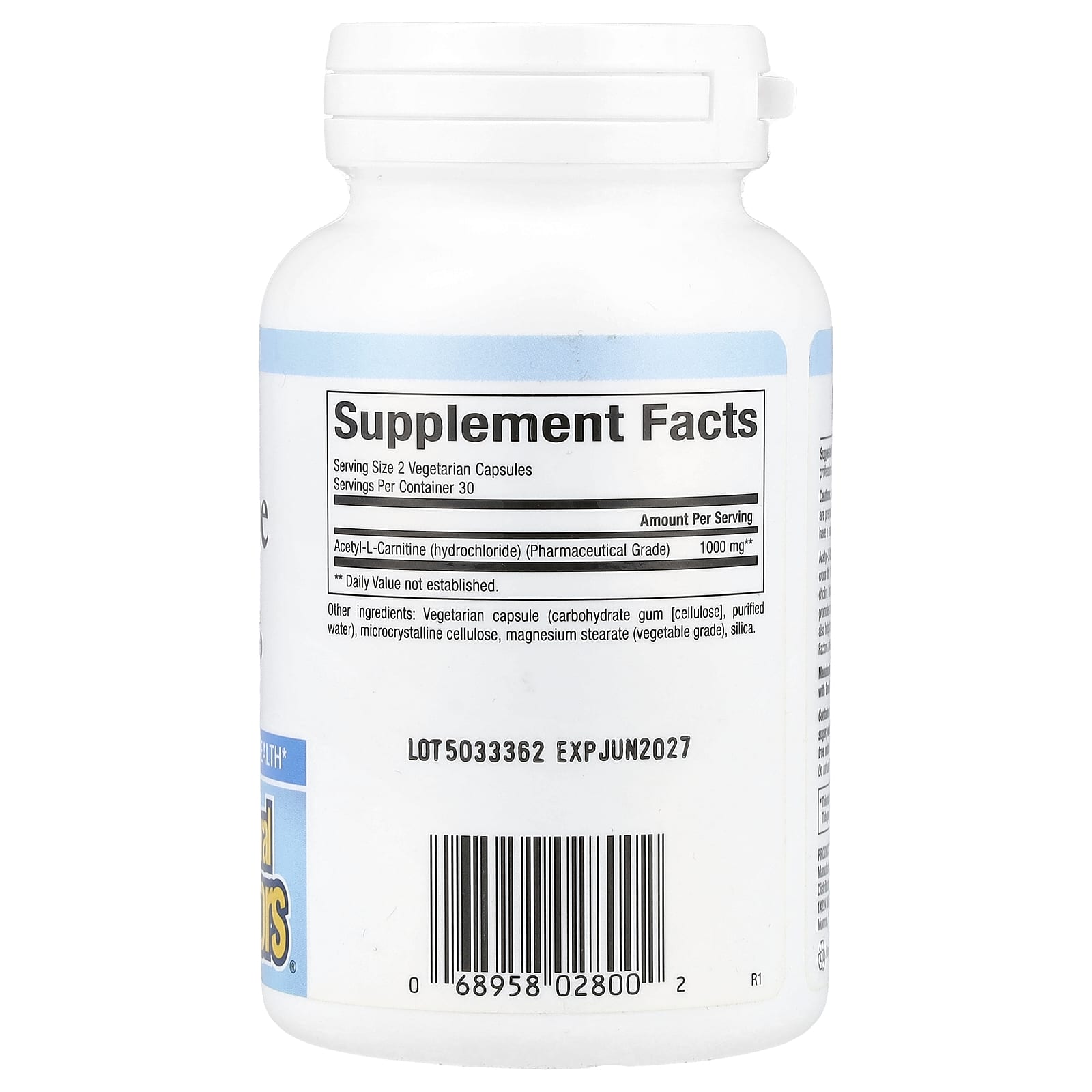 Natural Factors, Acetyl-L-Carnitine, 500 mg, 60 Vegetarian Capsules - Image 2