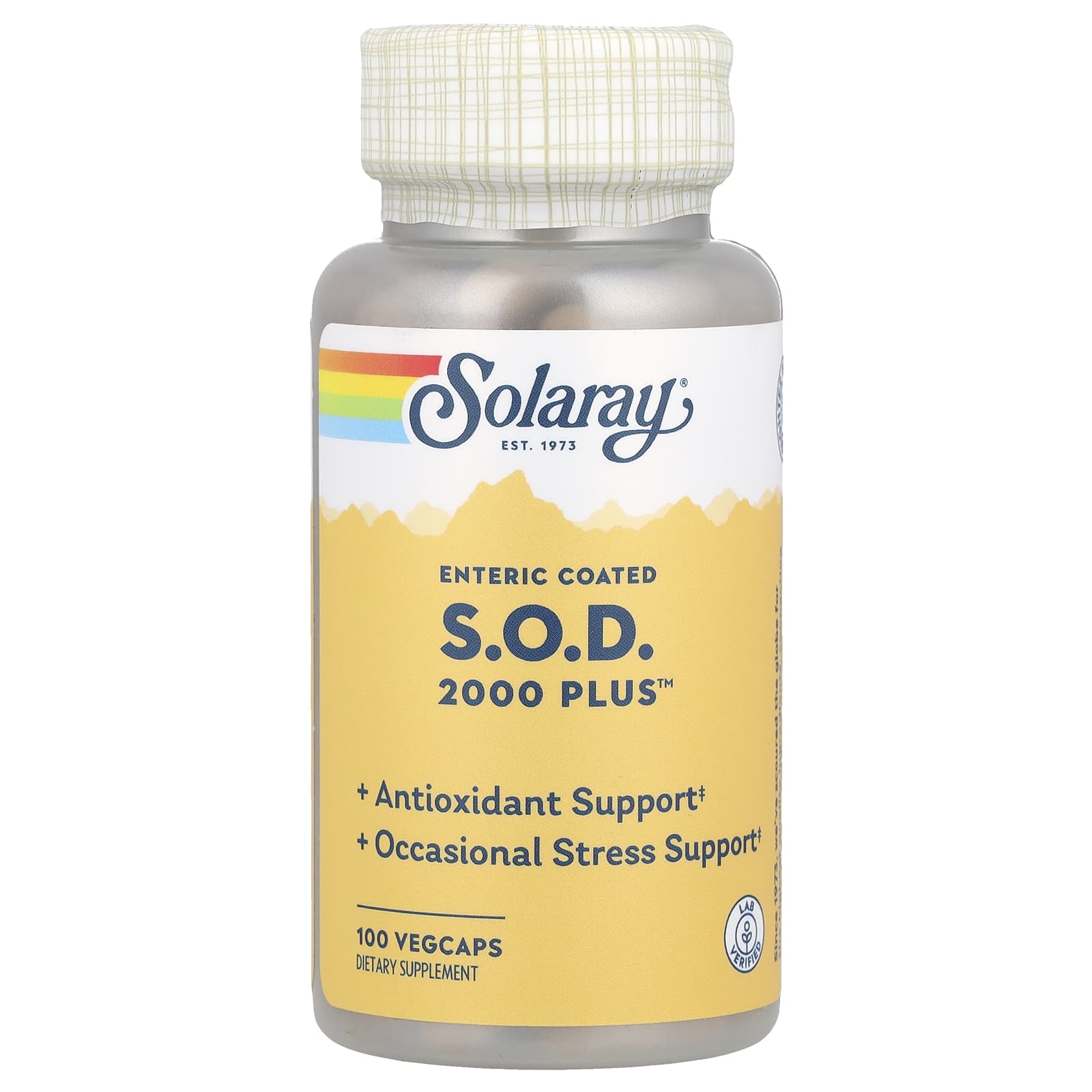 Solaray, Enteric Coated S.O.D. 2000 Plus™, 100 VegCaps - Image 1