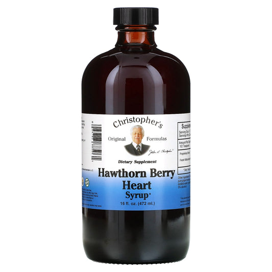 Hawthorn Berry Heart Syrup for Cardiovascular Support by Christopher's Original Formulas - Image 1