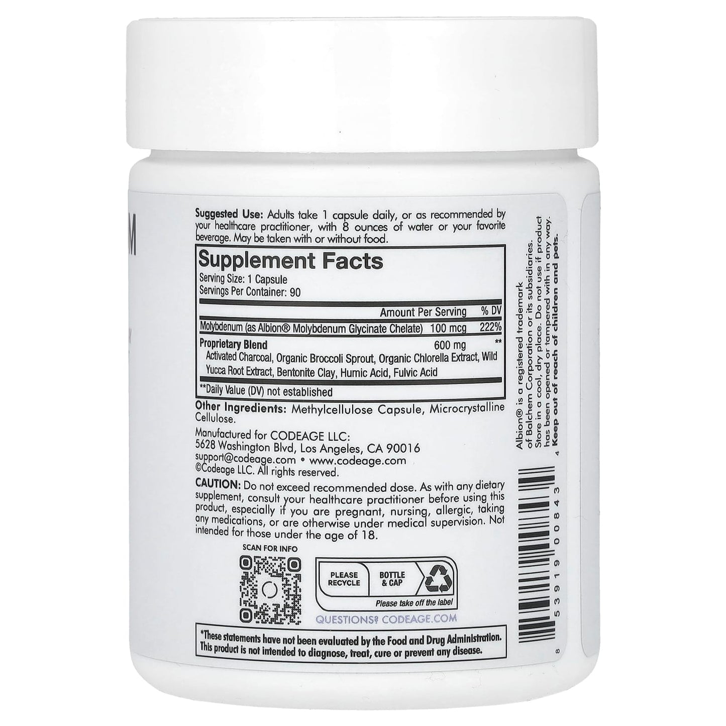 Codeage Full Spectrum Binder+ for Gut Health and Wellness - 90 Capsules - Image 2