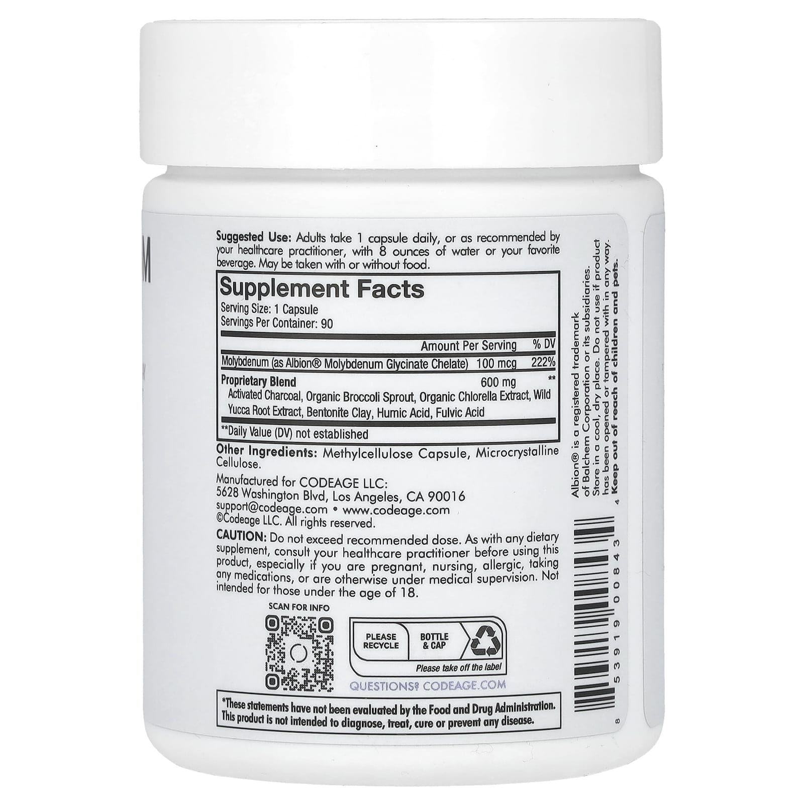 Codeage Full Spectrum Binder+ for Gut Health and Wellness - 90 Capsules - Image 2