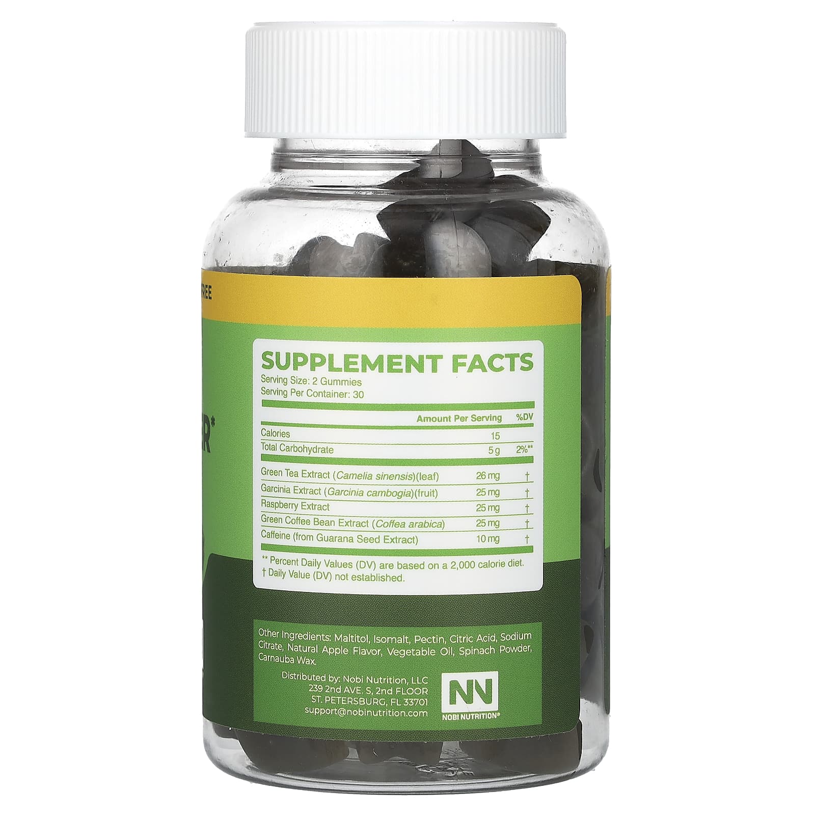 Nobi Nutrition, Green Tea Fat Burner Gummies, 60 Pectin-Based Gummies - Image 2