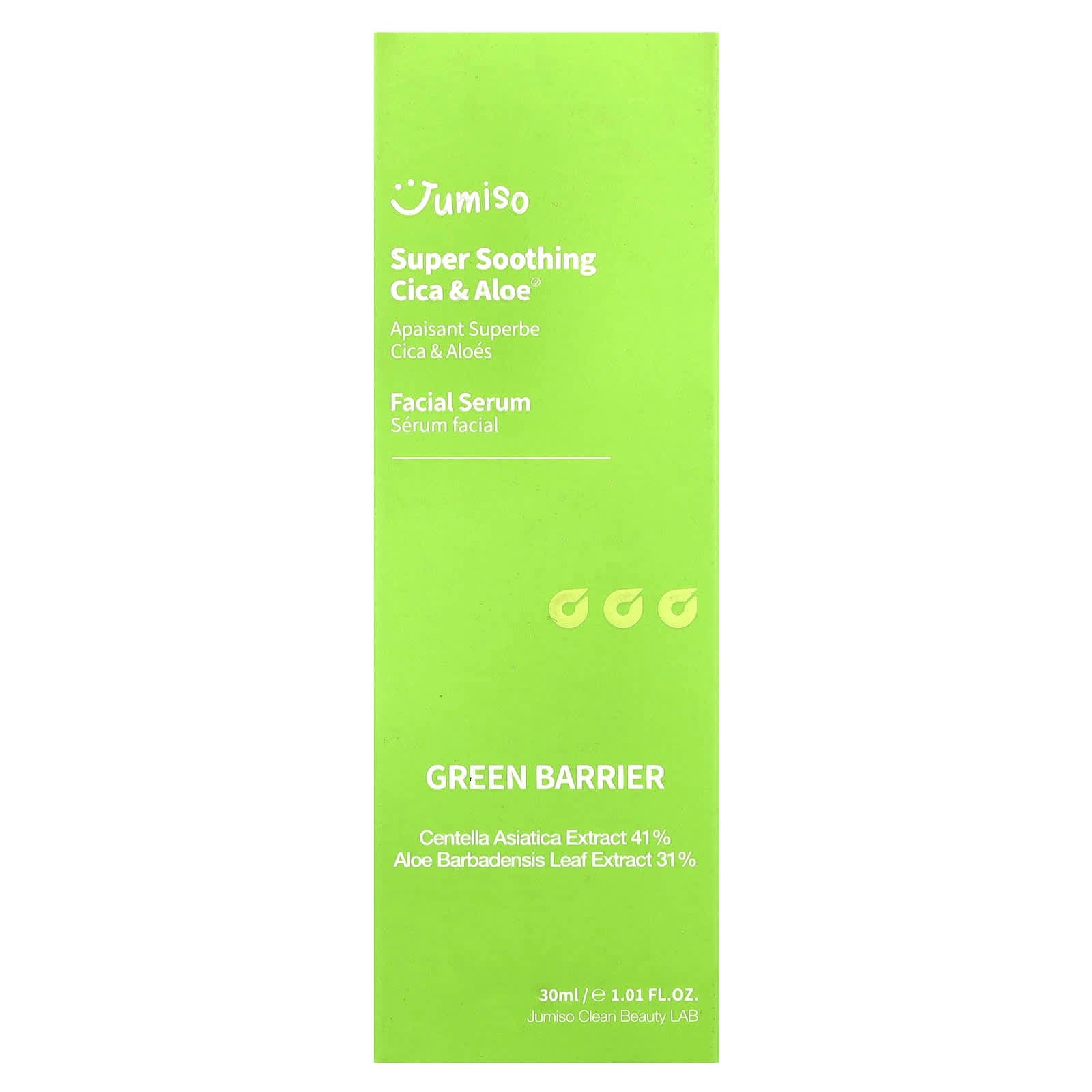 Jumiso Super Soothing Cica & Aloe Facial Serum, 1.01 fl oz | Soothe Irritated Skin - Image 2