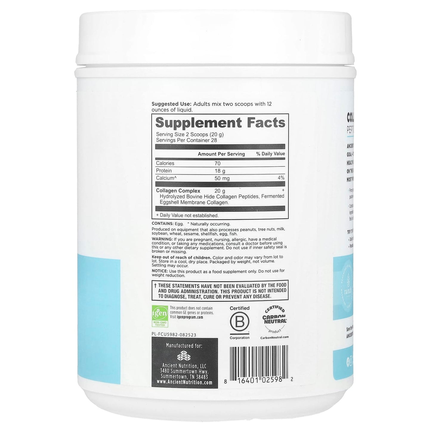 Boost Collagen for Healthy Hair, Skin, and Joints with Ancient Nutrition - Image 2