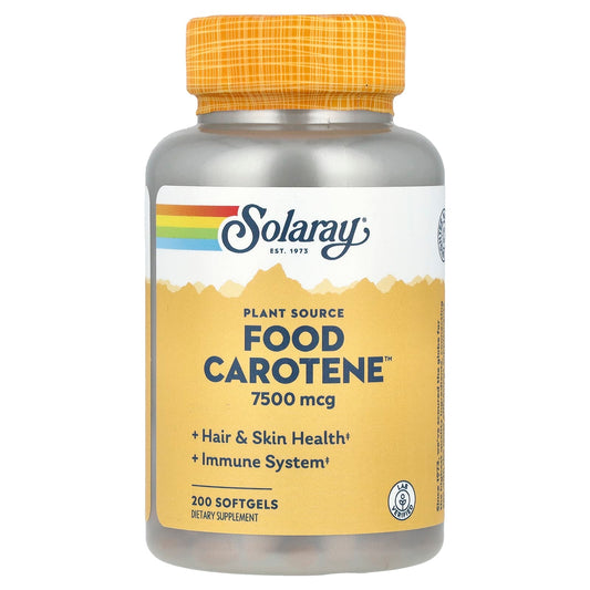 Solaray, Plant Source Food Carotene™, 200 Softgels - Image 1