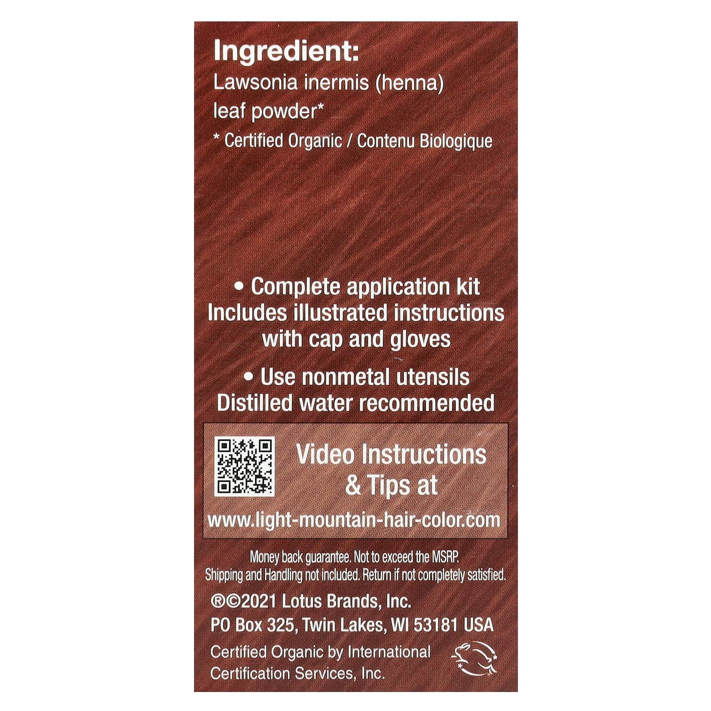 Light Mountain, Natural Hair Color & Conditioner, Red, 4 oz (113 g) - Image 2