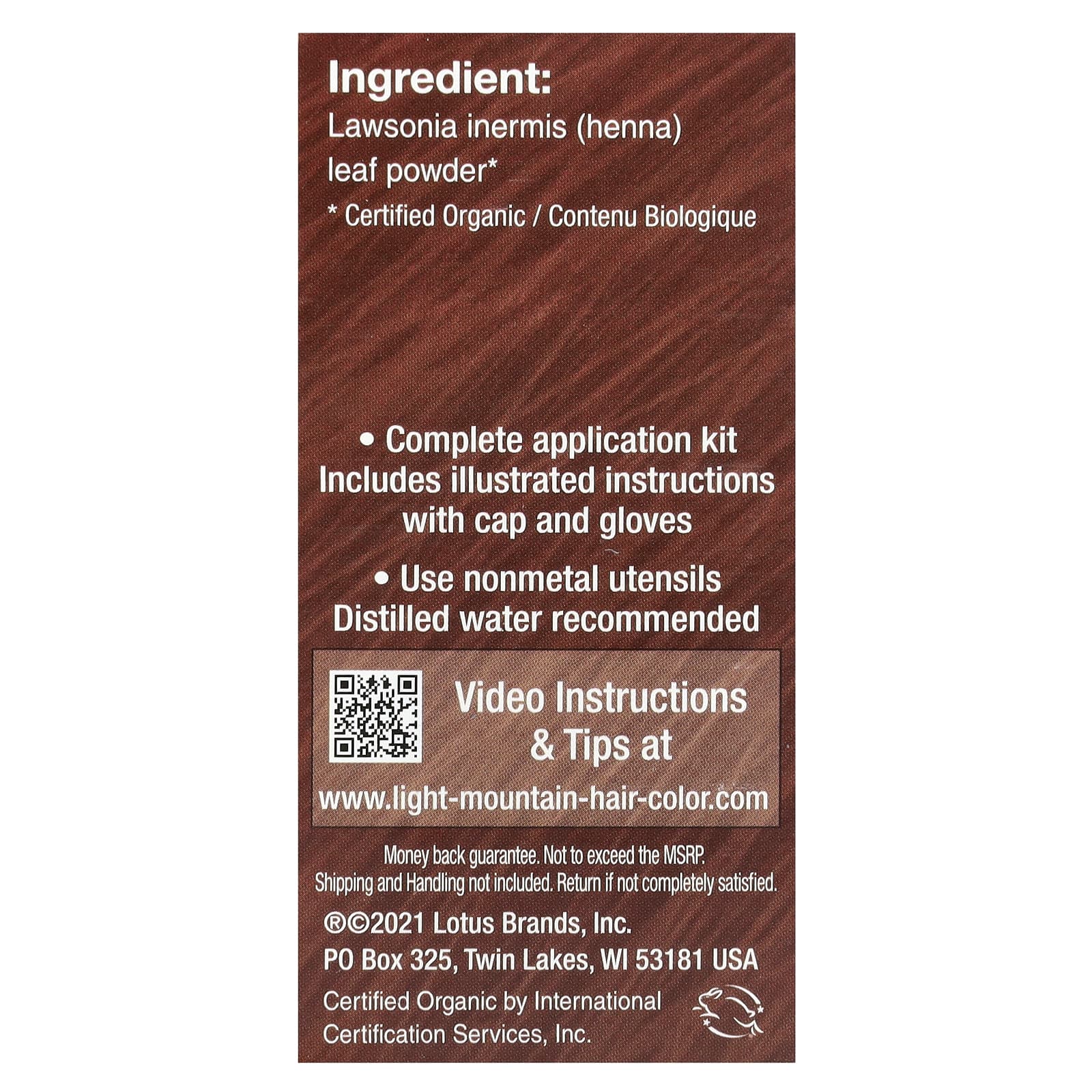 Light Mountain, Natural Hair Color & Conditioner, Red, 4 oz (113 g) - Image 2